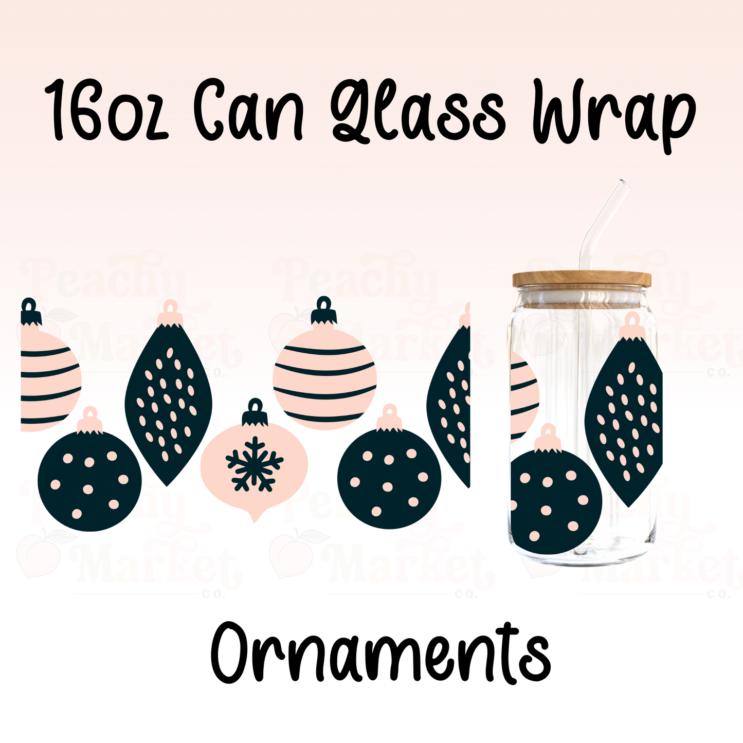 Ornaments 16oz Can Glass Wrap Vinyl