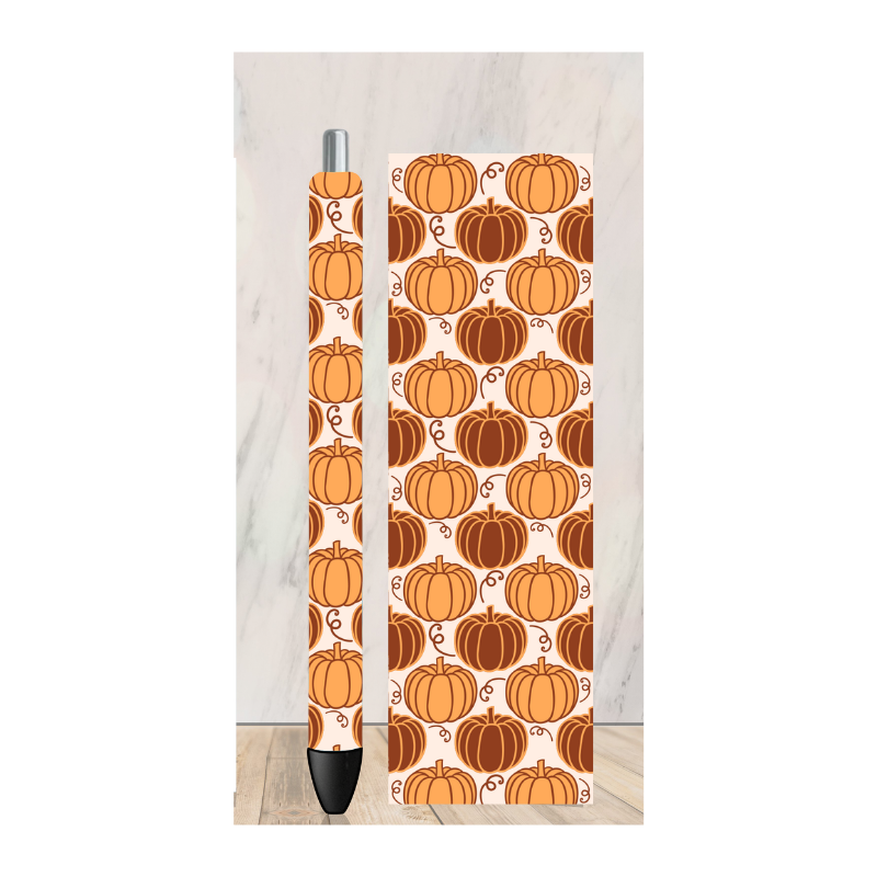 Brown and Orange Pumpkins Pen Wrap