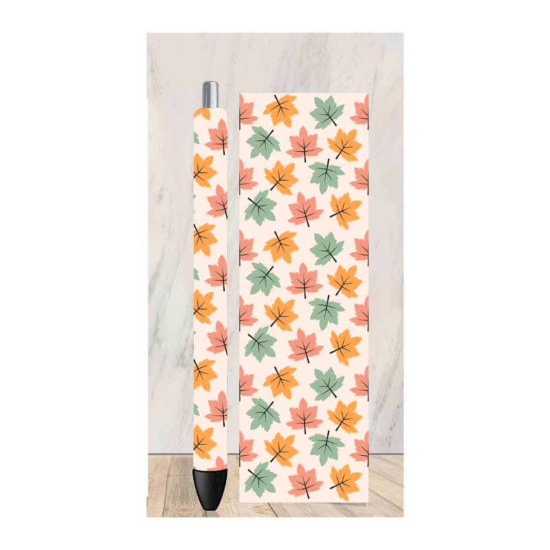 Pastel leaves Pen Wrap