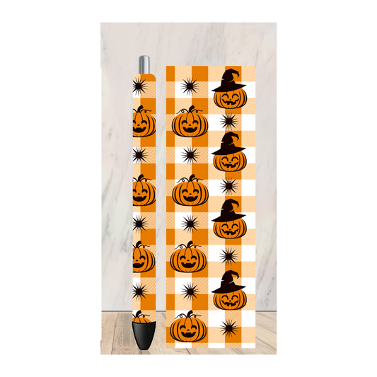Orange Striped Pumpkins Pen Wrap