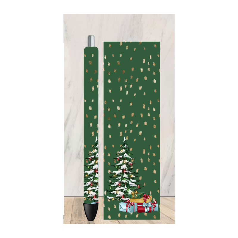 Green Christmas Pen Wrap