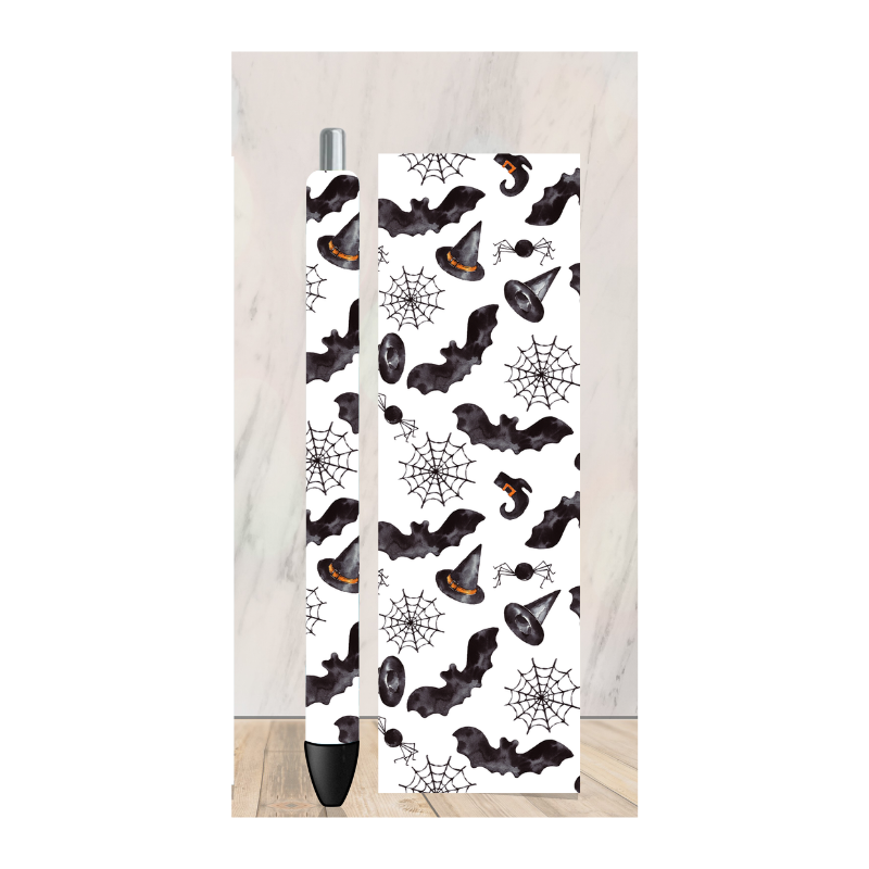 Watercolor Bats and Witch Hats Pen Wrap