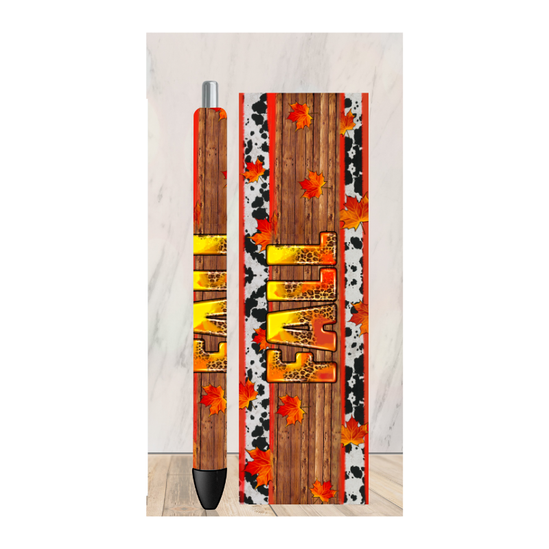 Fall Cowhide Pen Wrap