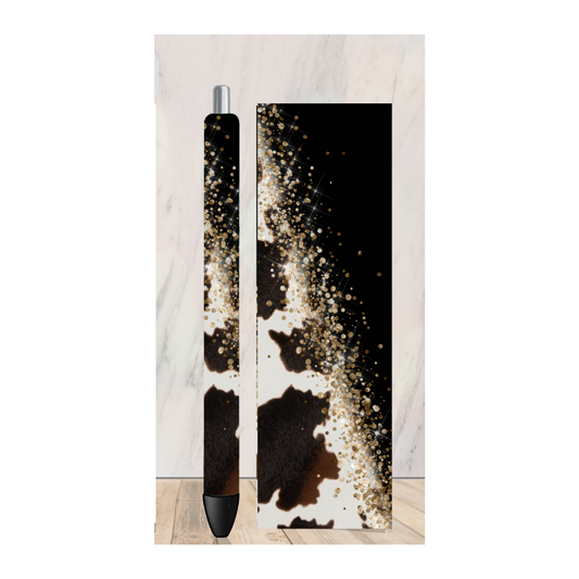 Black Cowhide Pen Wrap
