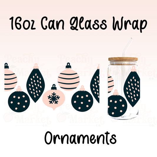 Ornaments 16oz Can Glass Wrap Vinyl