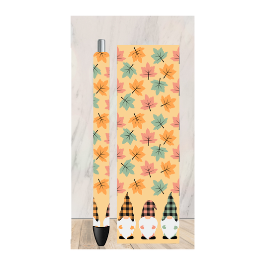 Leaves and Gnomes Pen Wrap