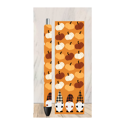Pumpkin and Gnomes Pen Wrap