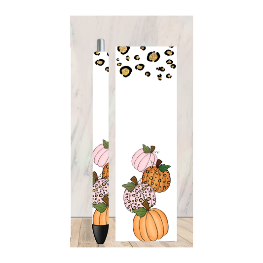 Pink Cheetah Pumpkins Pen Wrap
