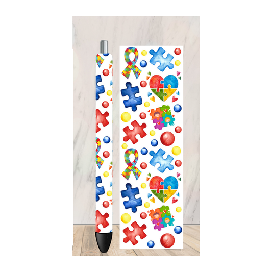 Autism 3 Pen Wrap