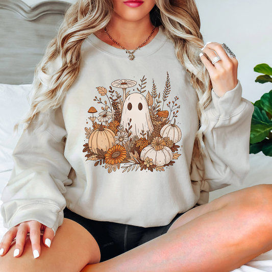 Fall Pumpkin Ghost Sweater