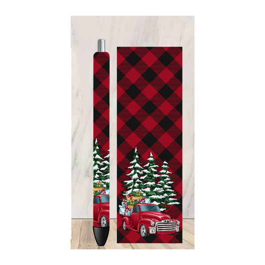 Red Truck Christmas Pen Wrap