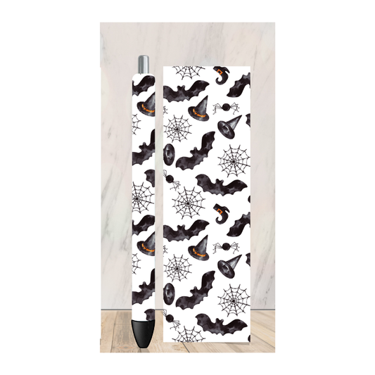 Watercolor Bats and Witch Hats Pen Wrap