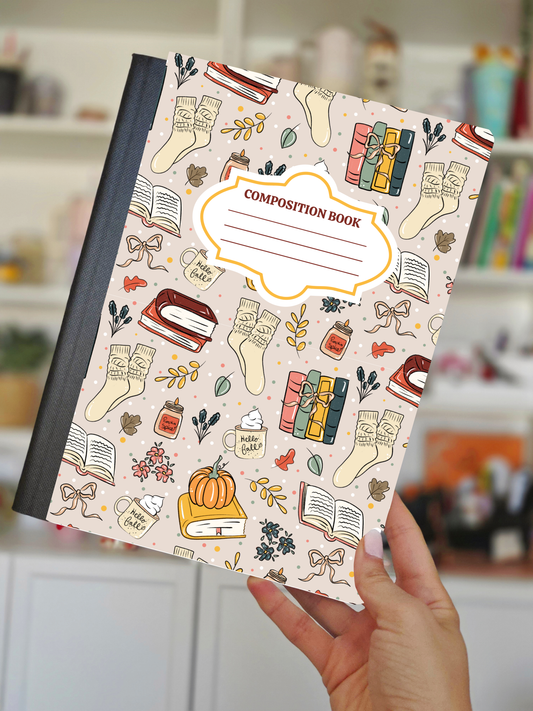 Hello Fall Composition Notebook Wrap Front + Back